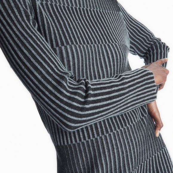 Cos Stripped Rib Knit Midi Dress - Picture 6 of 6